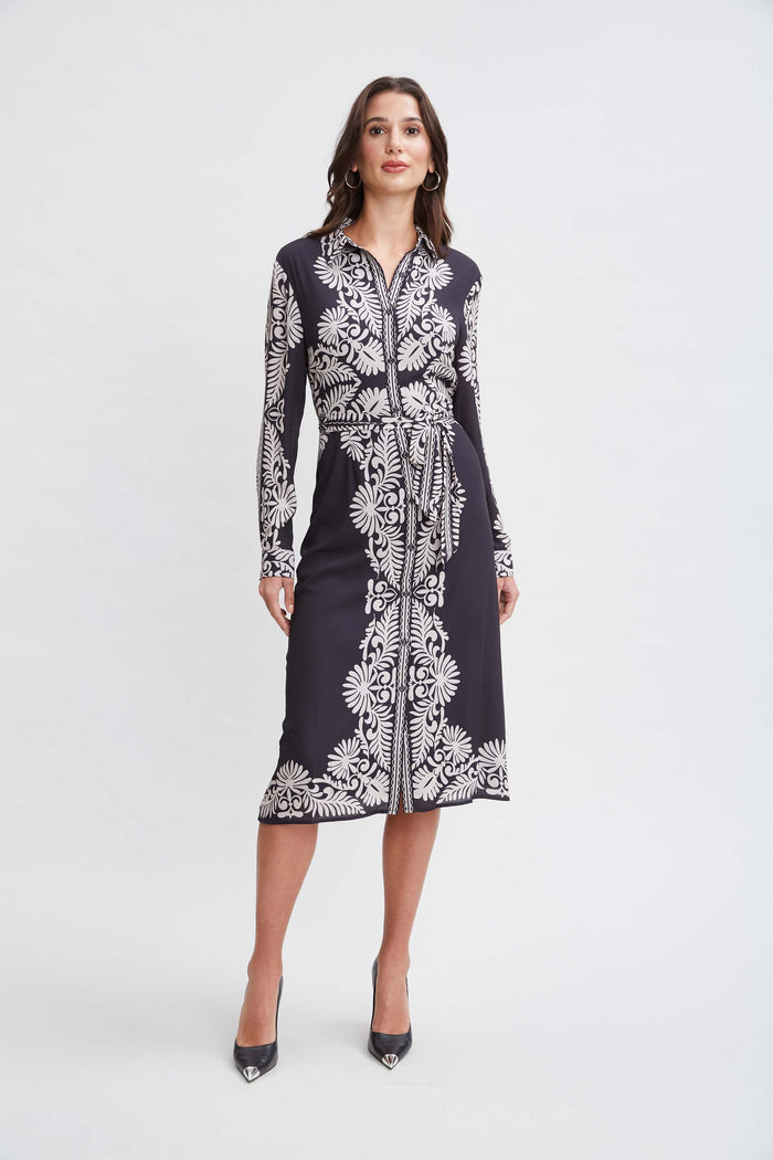 Elie Tahari T-Tahari Paisley Shirt Dress PARISIAN PAISLEY