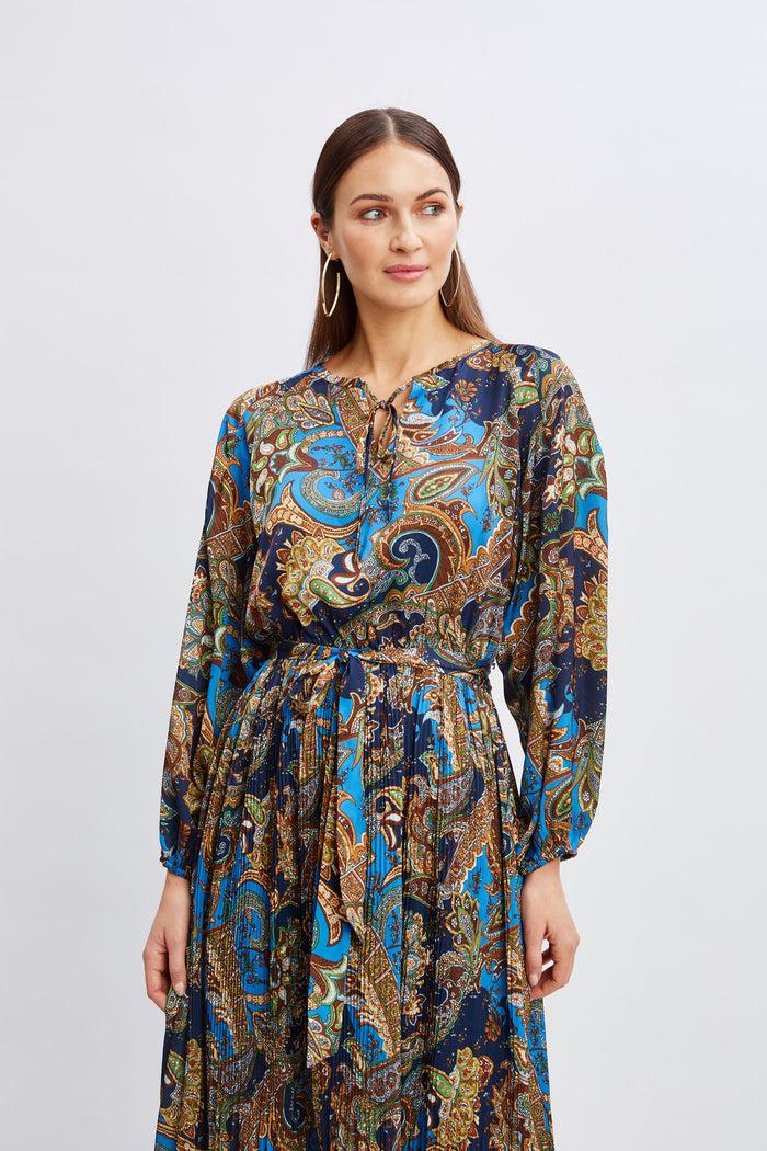 Elie Tahari T-Tahari Royal Paisley Dress ROYAL PAISLEY PRINT