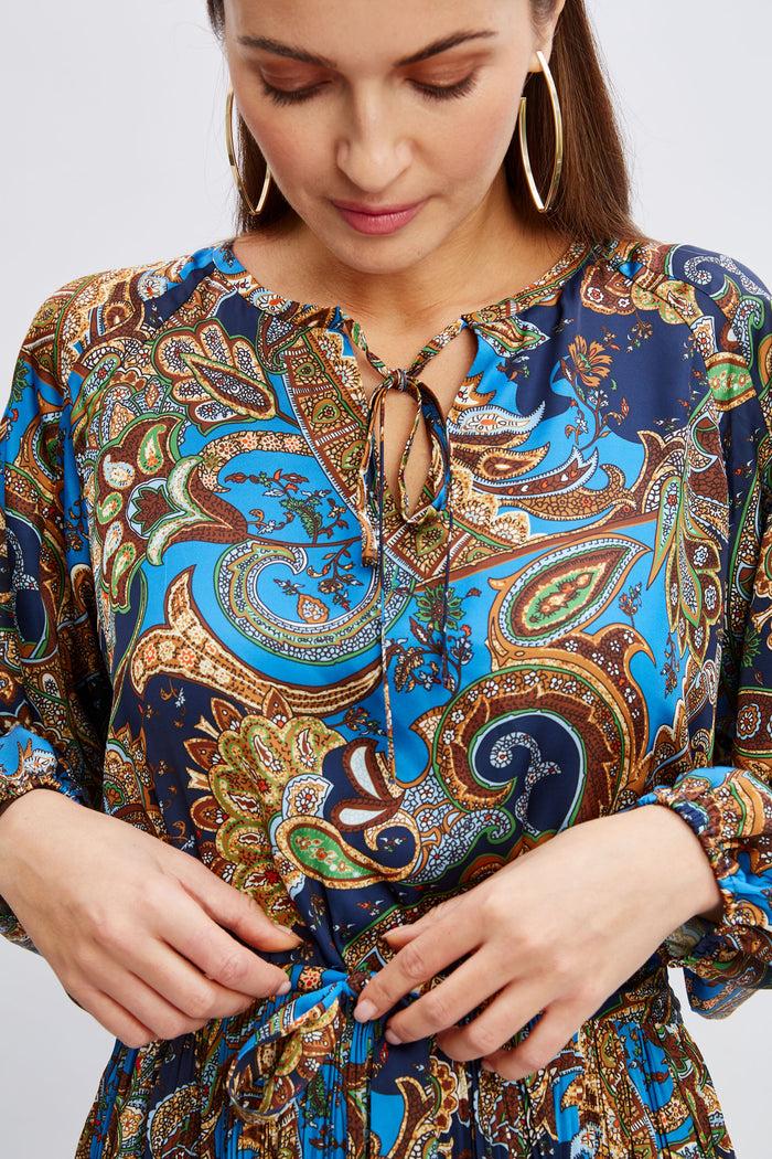 Elie Tahari T-Tahari Royal Paisley Dress ROYAL PAISLEY PRINT