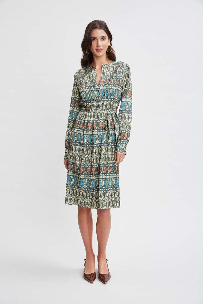 Elie Tahari T-Tahari Taj Stripe Print Dress TAJ STRIPE